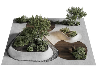 现代户外花坛绿植景观园艺小品