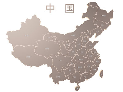 现代中国地图墙饰装饰灯