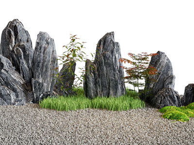 新中式假山、石头景观园艺小品