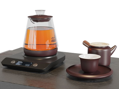 现代热水壶 茶具杯子