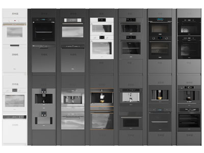 现代烤箱、洗碗机、咖啡机家用厨房电器