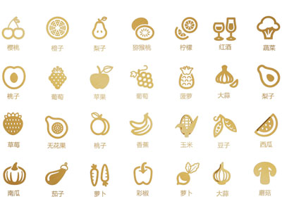 现代水果墙贴、logo墙饰