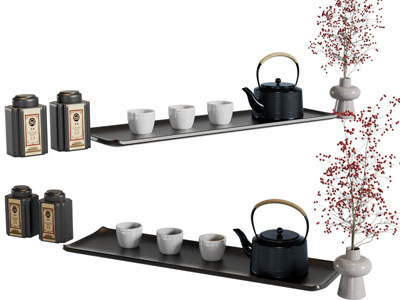 新中式茶具杯子、茶罐