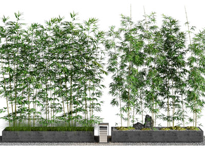 新中式花坛竹子景观园艺小品