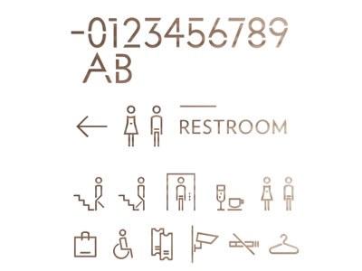 现代数字 logo墙贴 墙饰 指示牌 标识