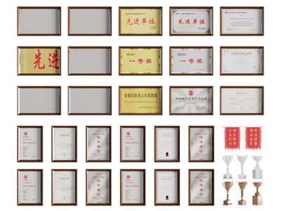 现代奖状奖杯奖牌荣誉背景墙