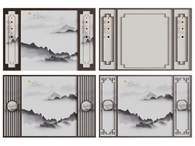 新中式背景墙