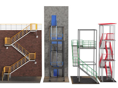 工业风loft金属镂空台阶旋转楼梯