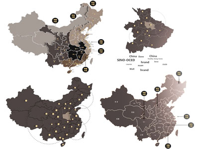 现代中国地图
