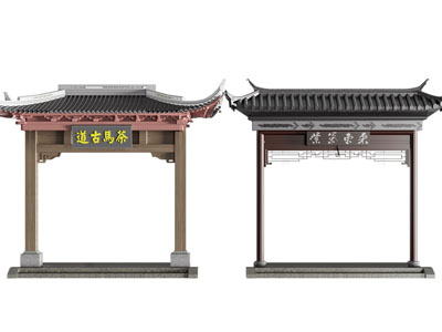 中式古建大门