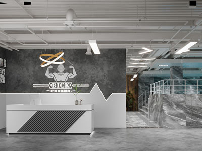 工业风loft大堂前台接待