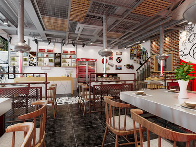 工业风loft饭店餐馆