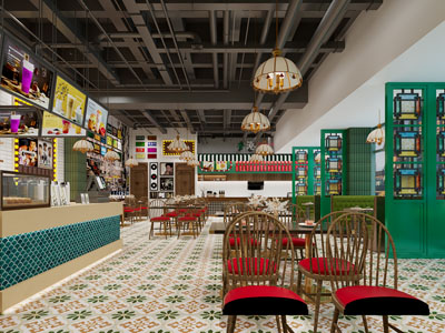 工业风loft饭店餐馆