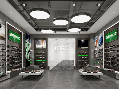 工业风loft运动鞋专卖店
