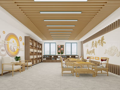 新中式棋牌室 老年活动中心