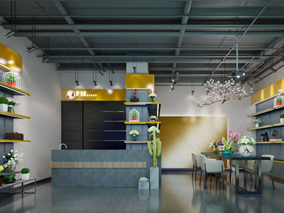 工业风loft花店