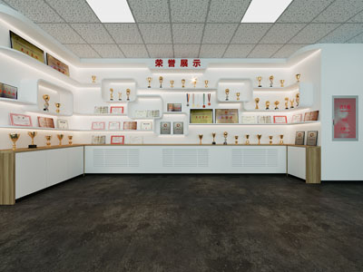 现代荣誉背景墙展厅展览