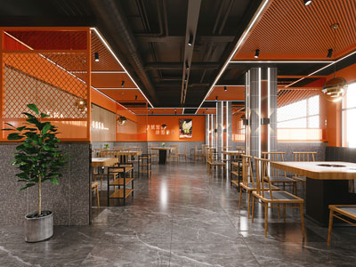 工业风loft饭店餐馆 火锅店