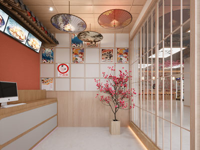 新中式饭店餐馆前台接待