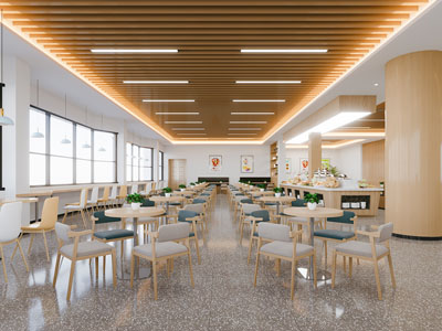 现代饭店餐馆 就餐区