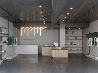 工业风loft服装专卖店