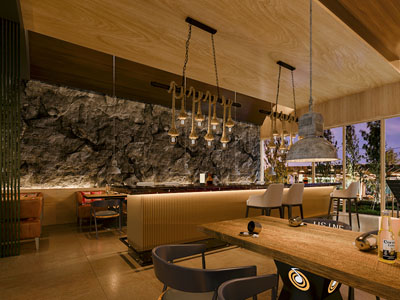 工业风loft饭店餐馆就餐区