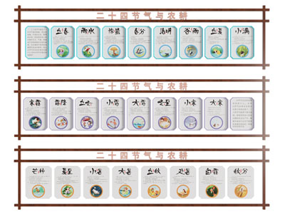 新中式二十四节气背景墙 墙饰