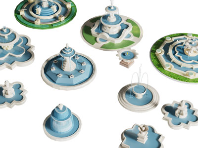 现代喷泉水景 城市雕塑小品