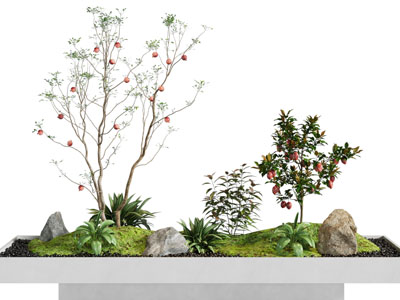 新中式花坛花草石头景观园艺小品