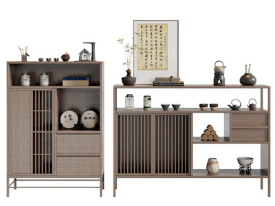 新中式实木茶柜 餐边柜