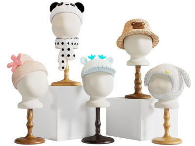 现代儿童帽子展览展示 美陈