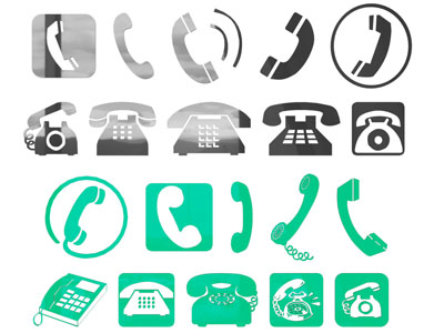 现代电话标识 logo 指示牌