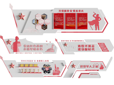 现代党建文化宣传背景墙