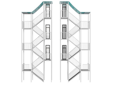 工业风loft旋转楼梯