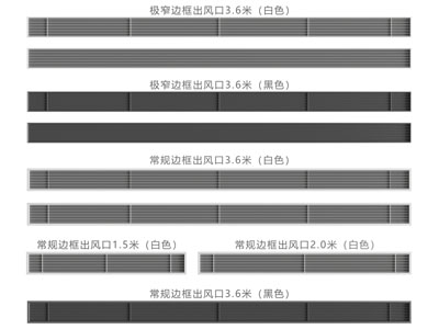 现代长条形空调出风口