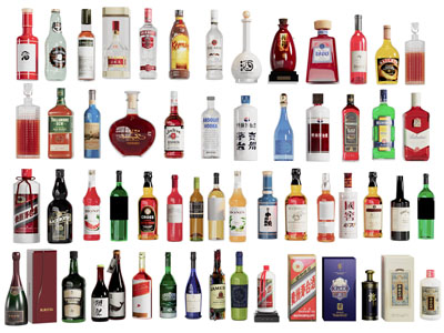 现代洋酒 香槟 白酒 红酒 酒瓶