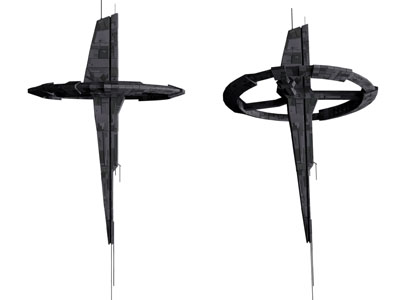 现代科幻城堡 堡垒 空间站