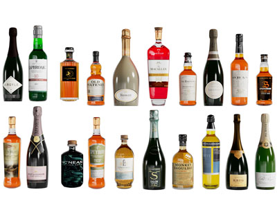 现代红酒 香槟 洋酒 酒瓶