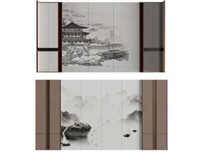新中式背景墙