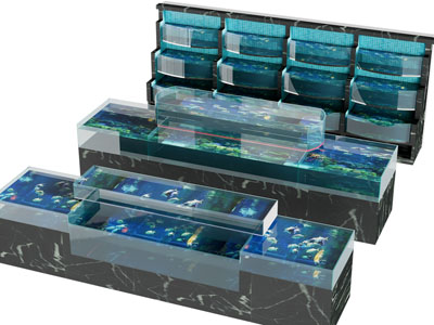 现代海洋池 海鲜生物货架 展柜