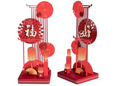 新中式节日美陈 户外装置