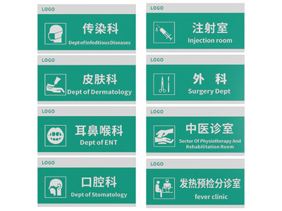 现代医院门牌 指示牌