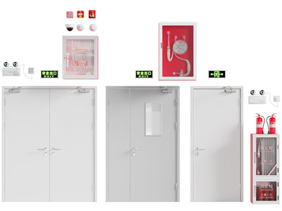 现代防火门 消防栓 灭火器 消防设备