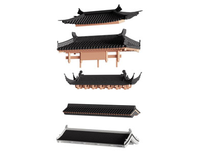 新中式屋檐 屋顶 建筑构件
