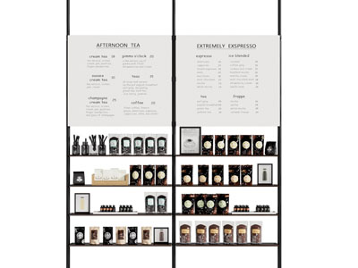 现代商场咖啡茶货架 展柜