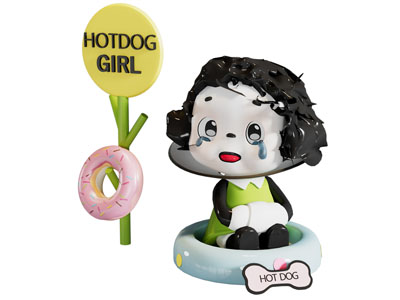 现代HOTDOG手办 公仔 摆件