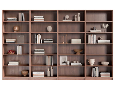 现代中古风装饰书柜