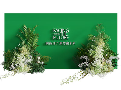 现代花束背景墙