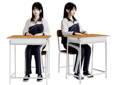 现代学生书桌 课桌椅组合