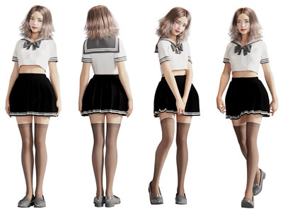 现代女人 女仆 服务员 人物